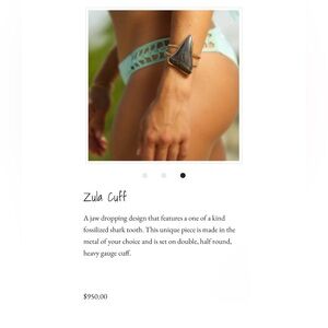 Zulu Cuff by Kate Davis, Charleston. Megladon tooth w/gold fill. Stunning on❤️